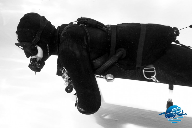 1. Sidemount Test im Pool