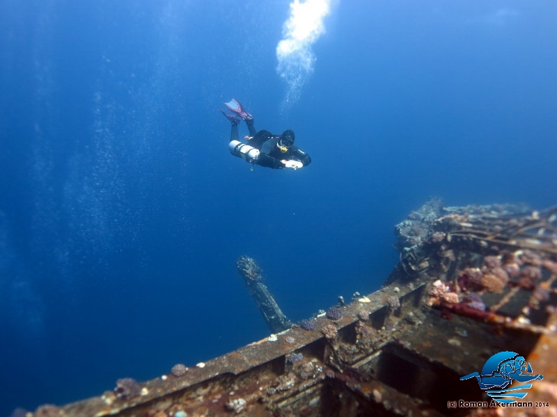 Marcel im xDeep und Doublemount an der Salem Express, Ägypten, Euro Divers 6