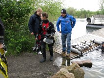 Sidemount Testevent Seahorse Kronau Test im Wasser mit Daniela, Chris und Roby