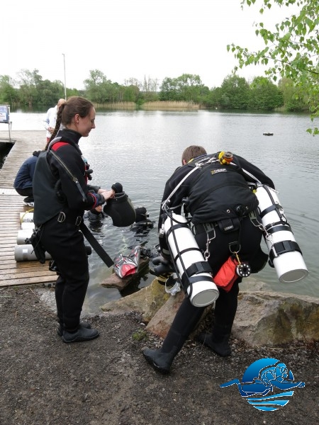 Sidemount Testevent Seahorse Kronau Test im Wasser mit Chris und Testteam 01