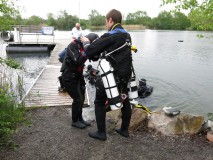 Sidemount Testevent Seahorse Kronau Test im Wasser durch Testteam 01