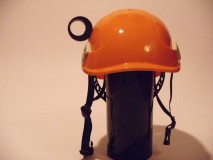 Helm mit Lampenhalter leer, frontal